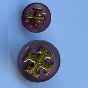 Tory burch Replacement Lot Of 2 Plastic Purple Buttons